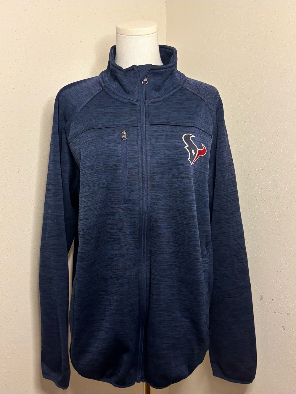 Men’s Official NFL Houston Texans Navy Full-Zip Performance Jacket